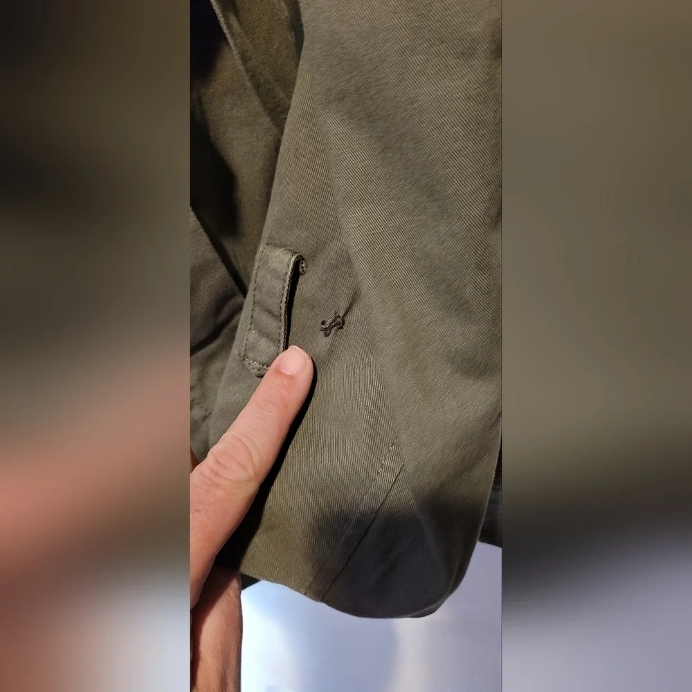 Kenneth Cole Reaction $248 Women's Army Green Full Zip Lined Button Up Coat Lrg. - Picture 5 of 12